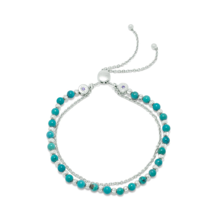 Caroline Turquoise Bolo Bracelet - Aurelia Sky