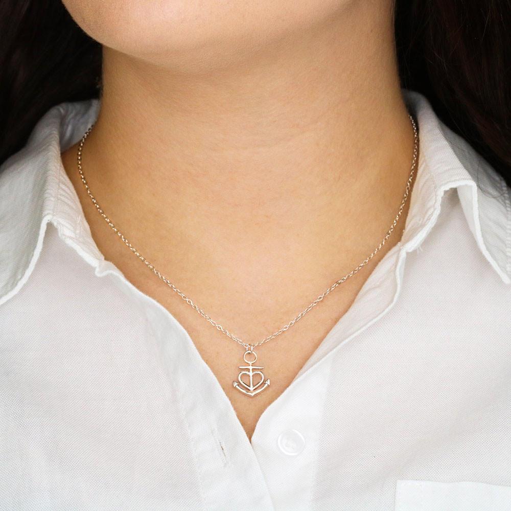 Friendship Anchor Necklace - Aurelia Sky