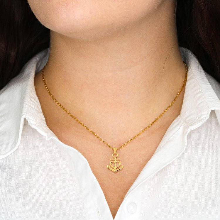 Friendship Anchor Necklace - Aurelia Sky