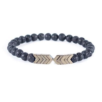 Sacred Arrow Lava Stone Essential Oil Diffuser Bracelet - Aurelia Sky