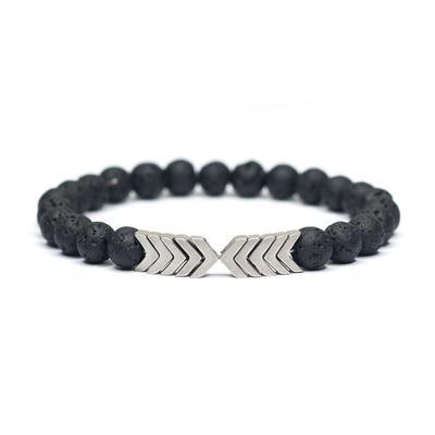 Sacred Arrow Lava Stone Essential Oil Diffuser Bracelet - Aurelia Sky