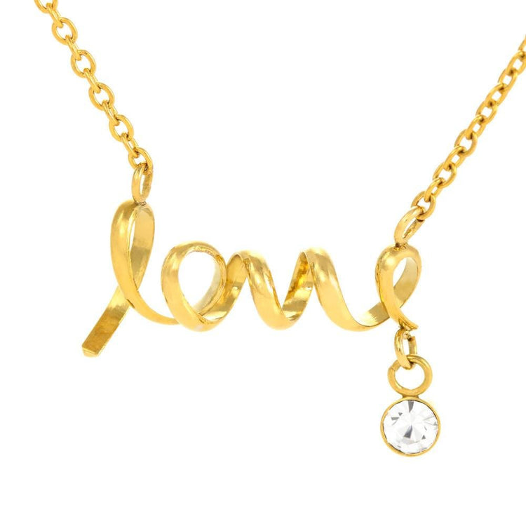 Scripted Love Necklace - Aurelia Sky