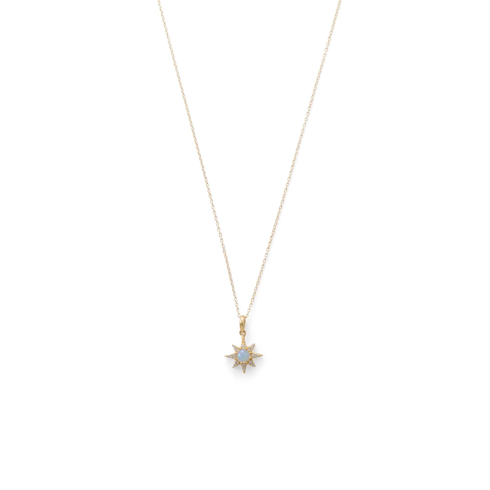 Star and Opal Necklace - Aurelia Sky