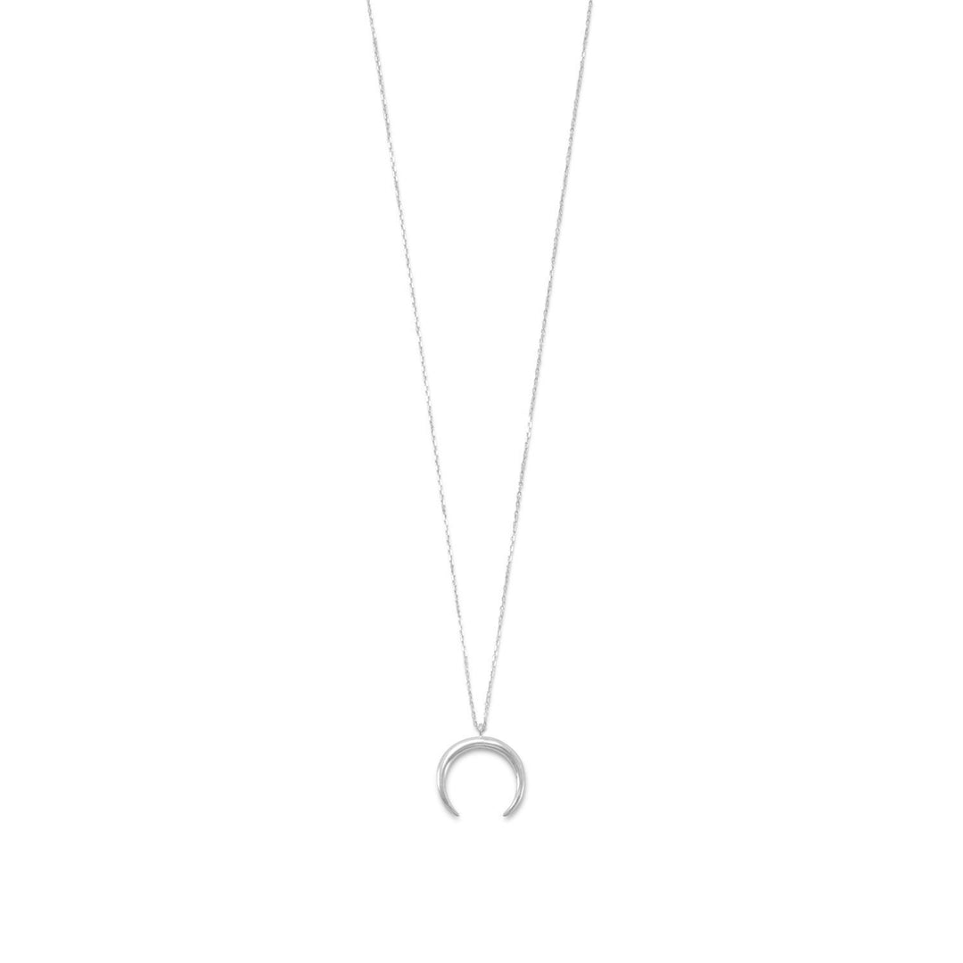 Sterling Silver Crescent Necklace - Aurelia Sky