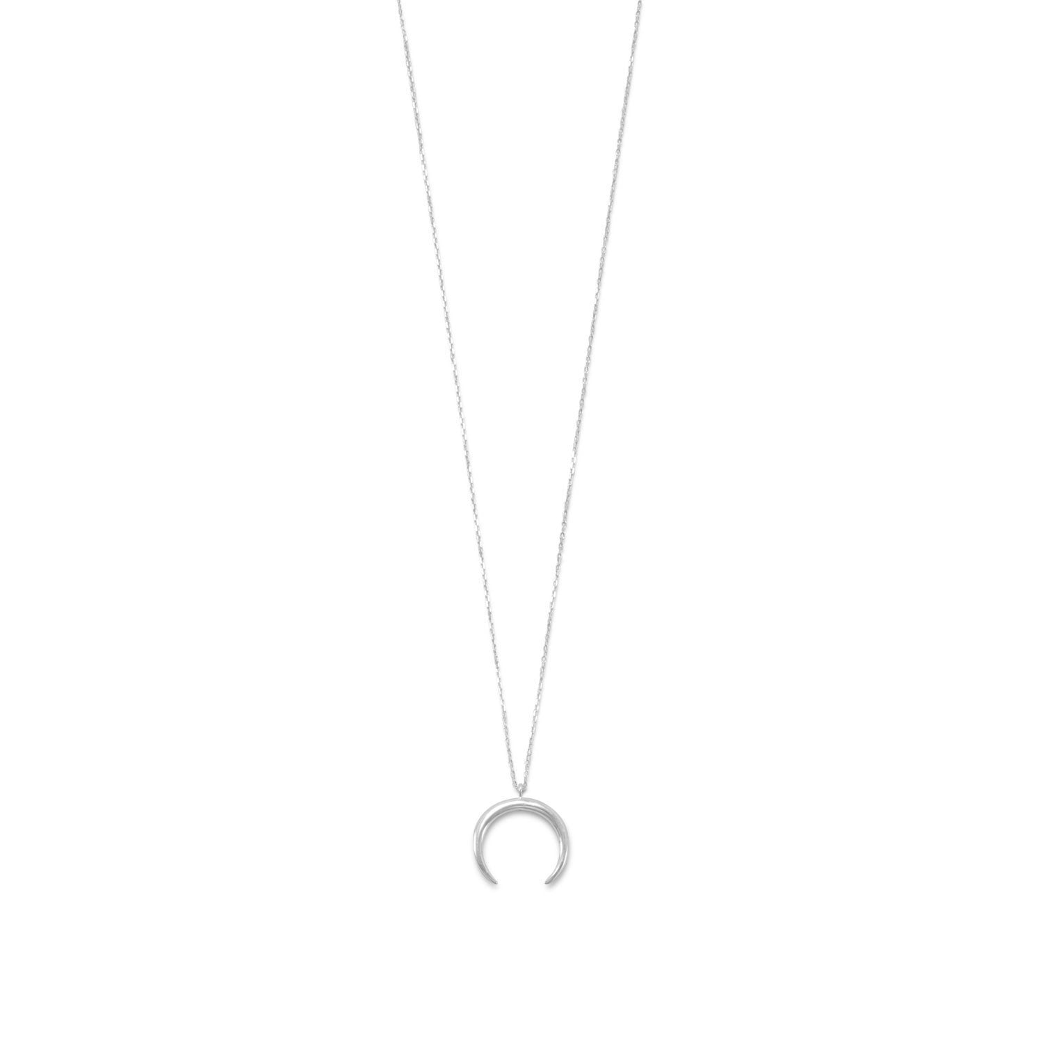 Sterling Silver Crescent Necklace - Aurelia Sky