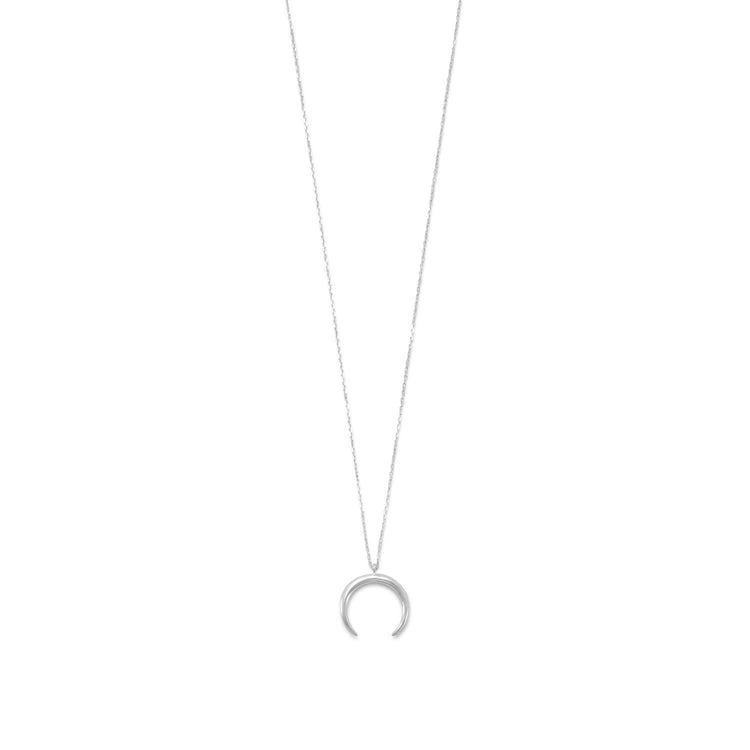 Sterling Silver Crescent Necklace - Aurelia Sky