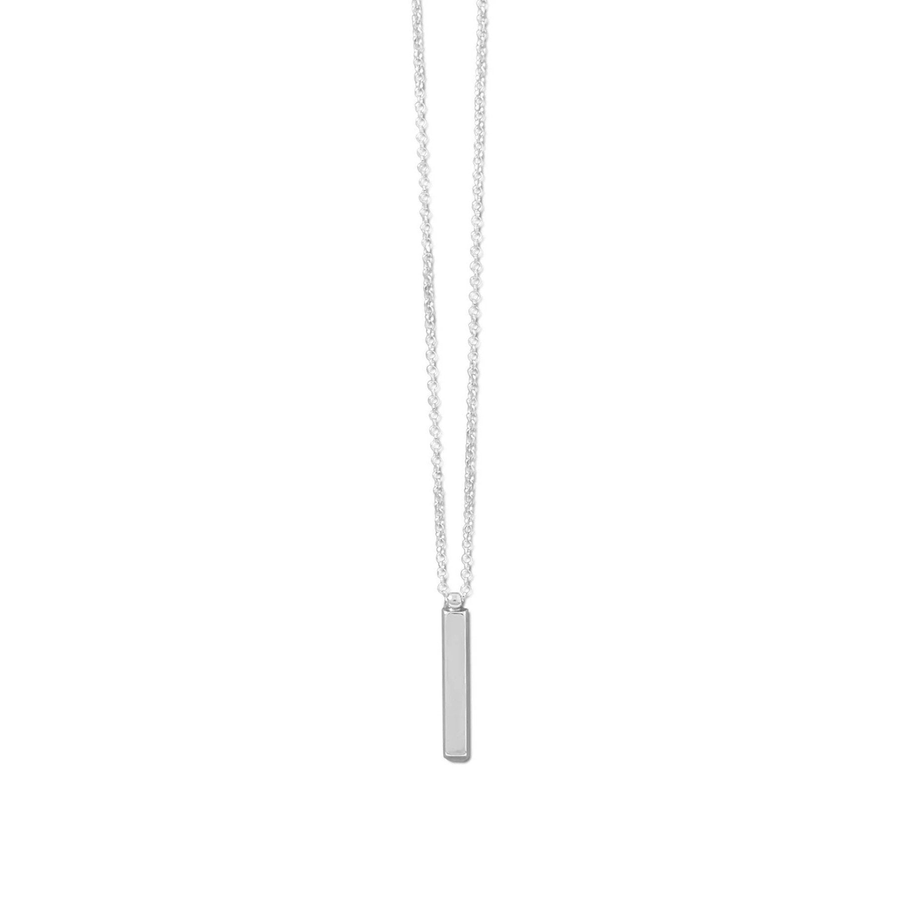 Sterling Silver Drop Bar Necklace - Aurelia Sky